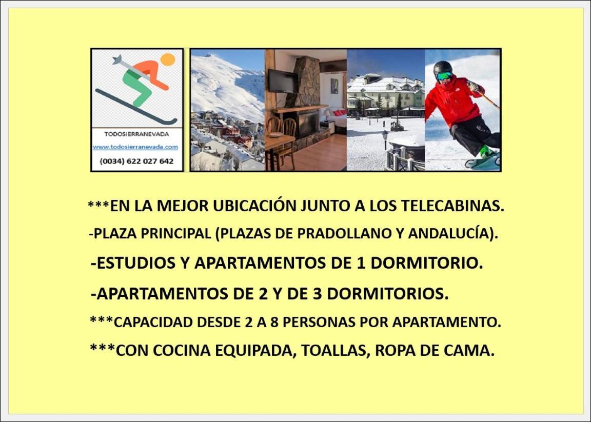 Ski & Snow Apartmentos By Todosierranevada - Plaza Principal Junto A Los Telecabinas Serra Nevada Exterior foto